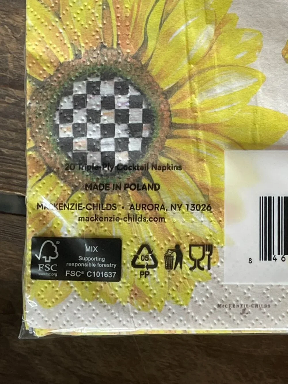 MacKenzie-Childs Sunflower Napkins & Spreader Bundle: Gift-Ready Holiday or Not!